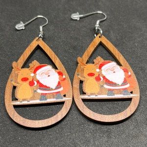 Earrings Christmas Santa reindeer‎